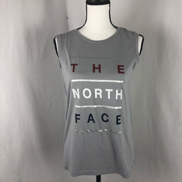 The North Face Tops - THE NORTH FACE red/white/blue tank small EUC